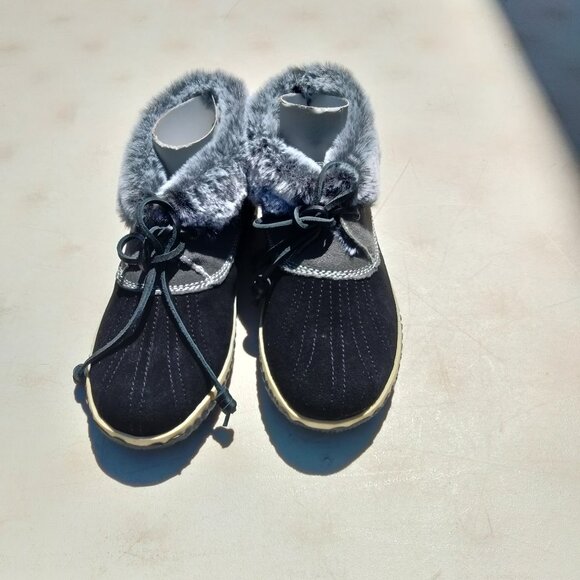 SPERRY Topsiders DUCK BOOTIE SLIPPERS WSW1020 NOS Box Black Womens 6 - Picture 4 of 8